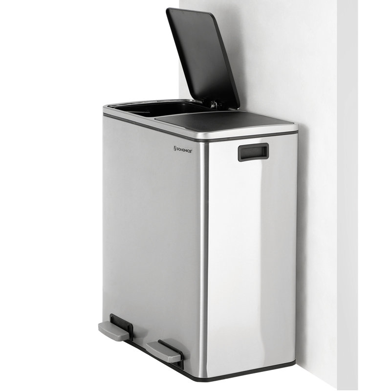 Songmics Stainless Steel 60 Litre Step On Rubbish Bin & Reviews
